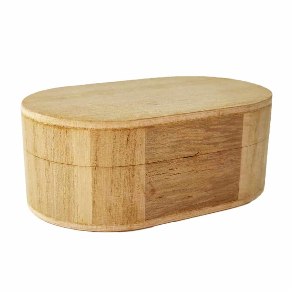 Cutie ovală din lemn medie 15x8x6cm