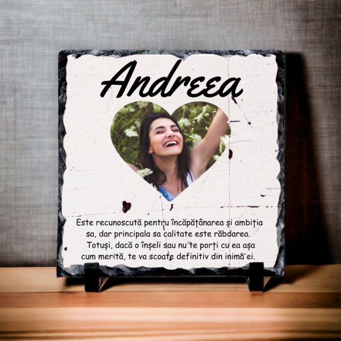 Ardezie personalizata pentru Andreea