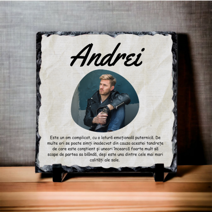 Ardezie personalizata pentru Andrei