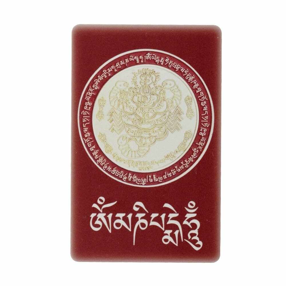 Card cu amuleta pentru protejarea familiei – Dorje Drolo – Guru Rinpoche – Scorpion si om mani padme hum
