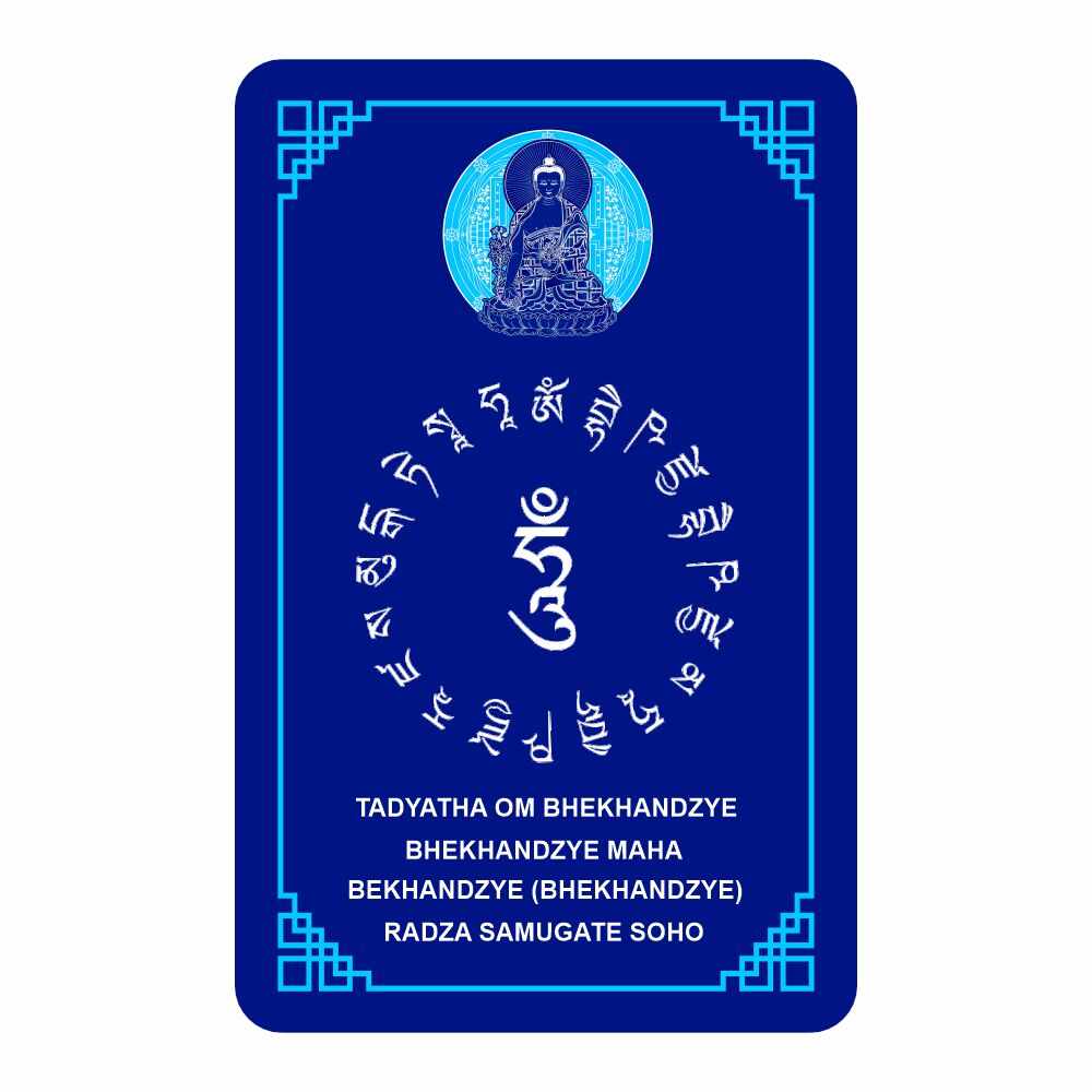 Card cu Buddha Medicine cu floare de lotus 2024