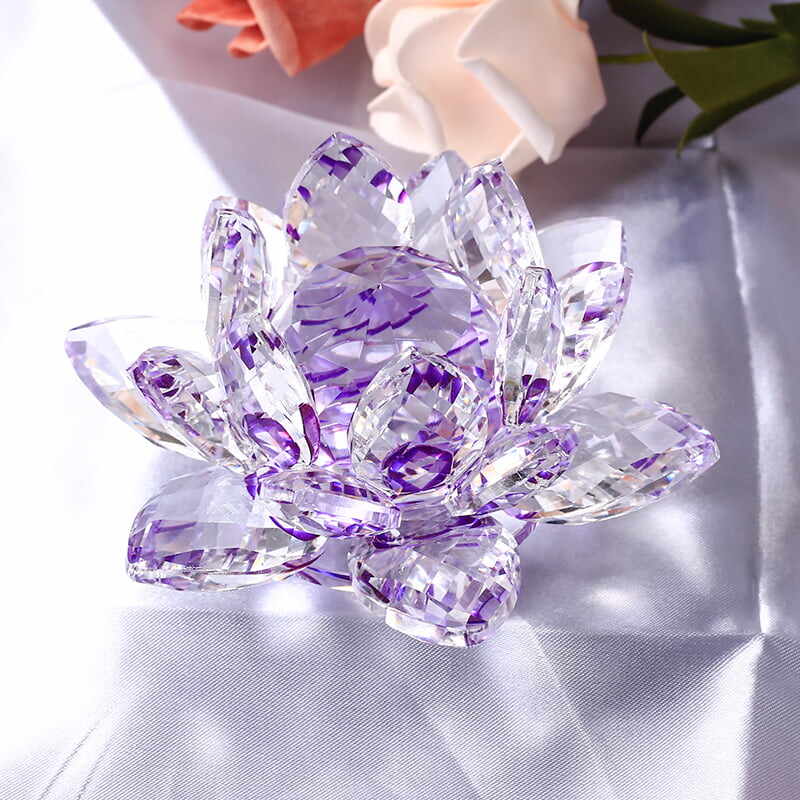 Floare de lotus mov din cristal
